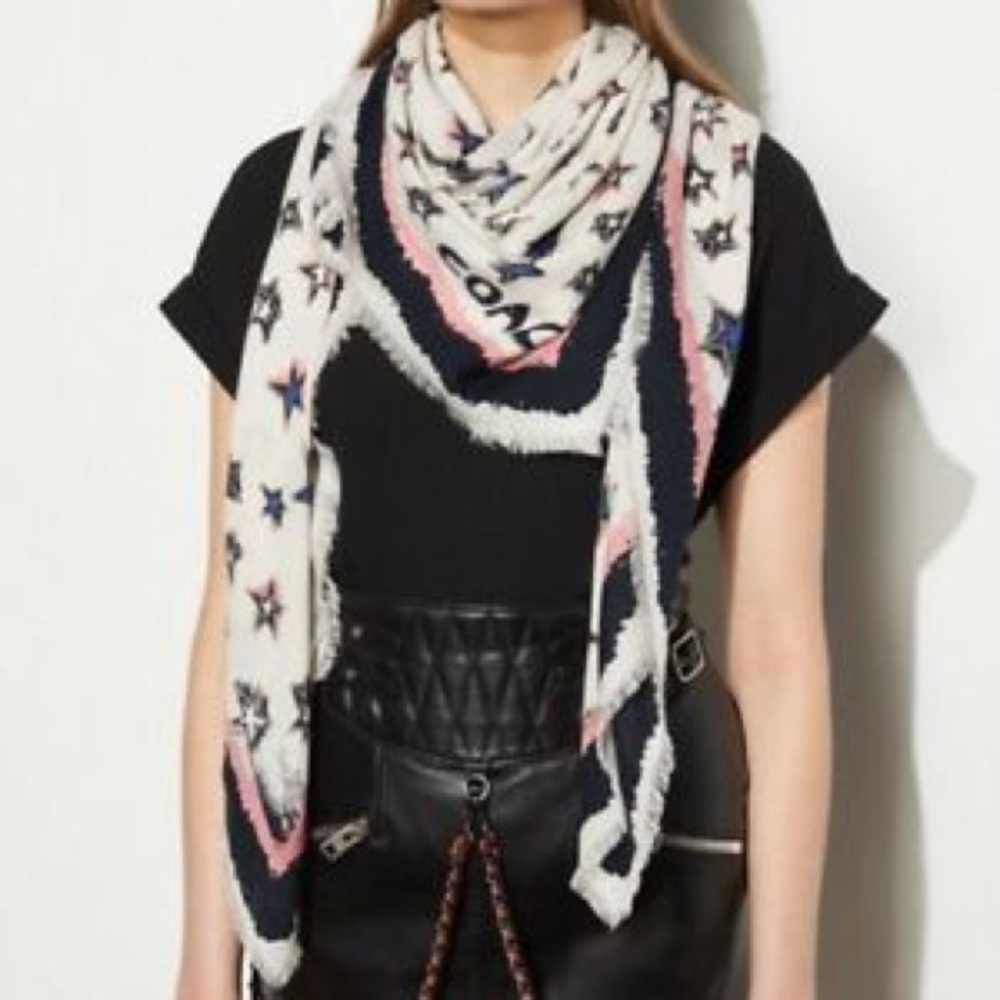 NWOT COACH large star scarf.
